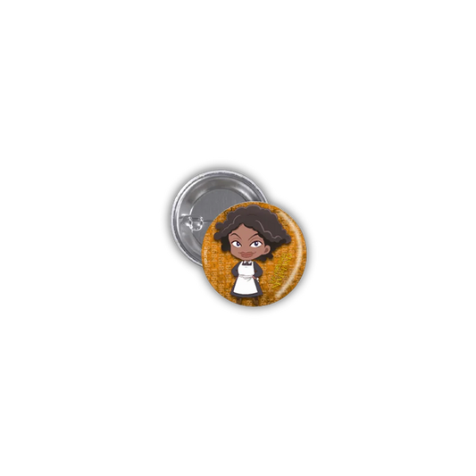 Runder Button mit Cartoon-Charakterdesign aus The Promised Neverland - Button Krone