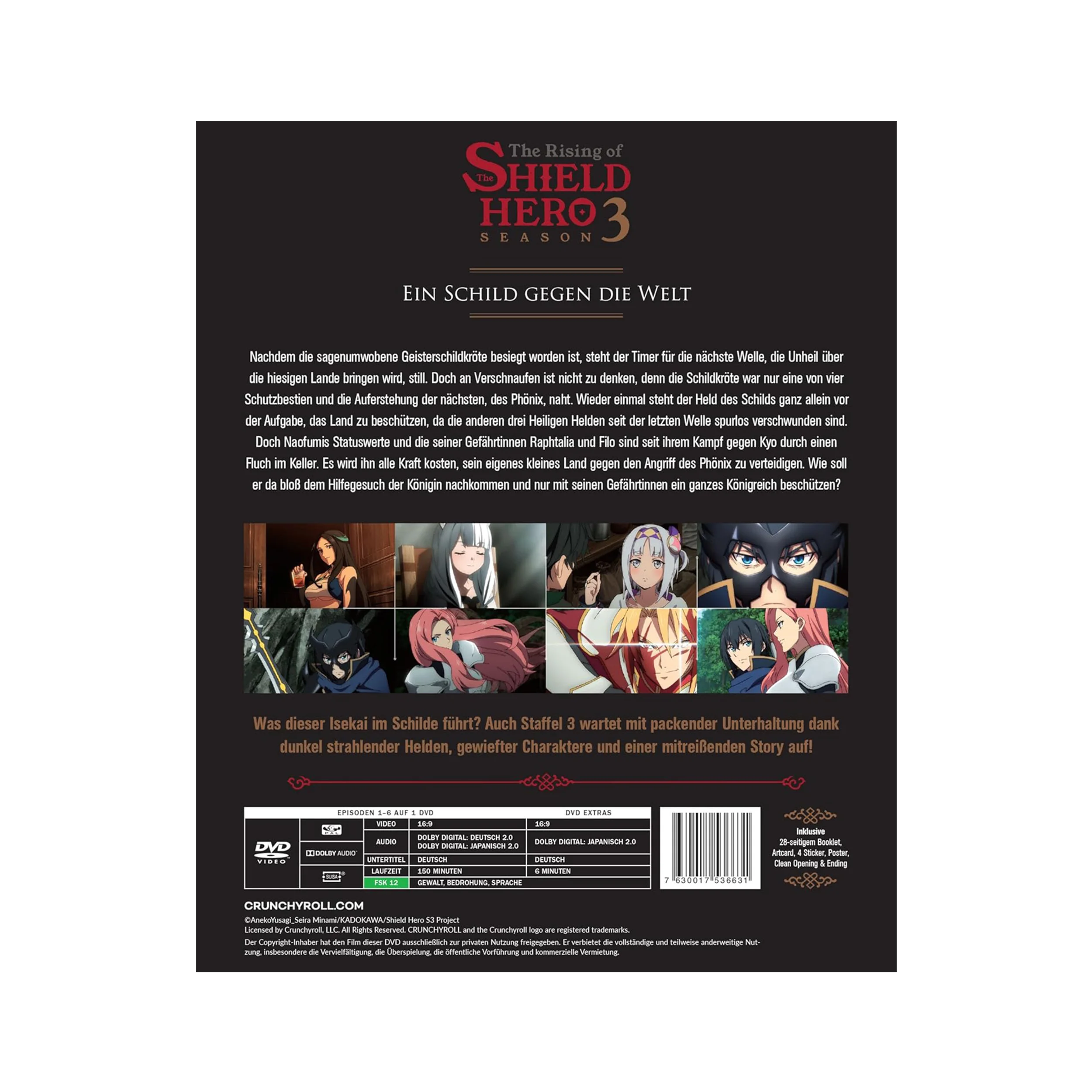 The Rising of the Shield Hero - Staffel 3 - Part 1 - mit Sammelschuber (DVD)