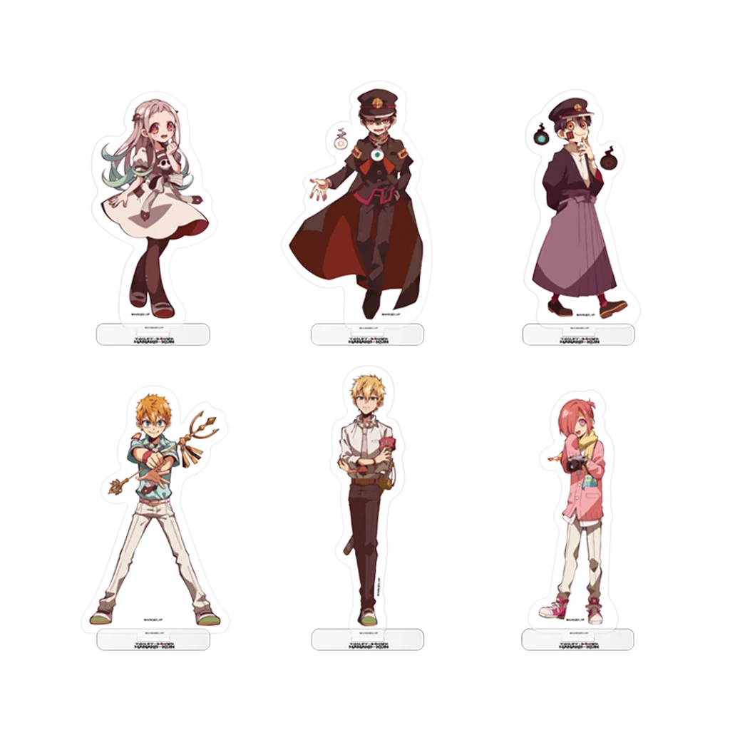 Sechs Anime-Charakteraufkleber im Set für Toilet-bound Hanako-kun Acrylaufsteller Teru