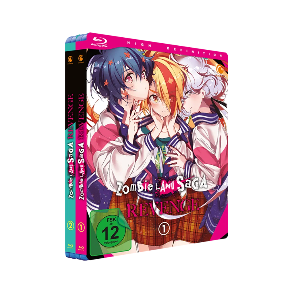 Zombie Land Saga Revenge Blu-ray Set mit 12+ Bewertung, Staffel 2, Bundle Vol. 1-2